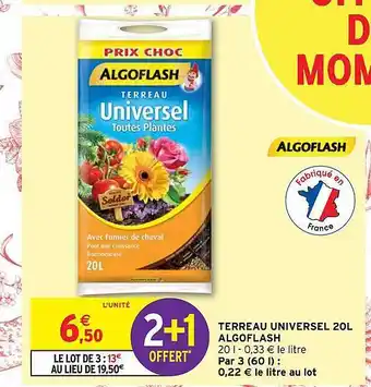 Intermarché Hyper Terreau universel 20l algoflash offre