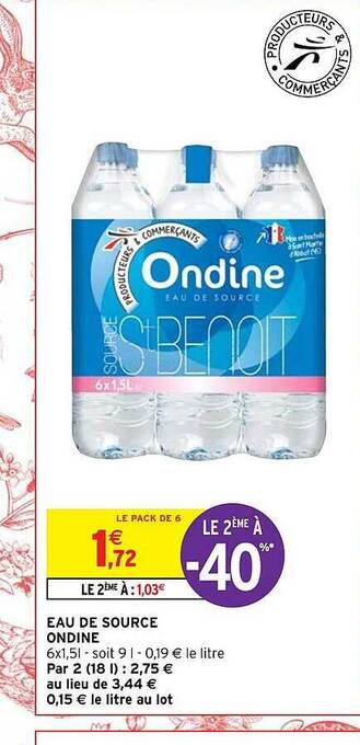 Intermarché Express Eau de source ondine offre