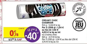 Creamy choc chabrior