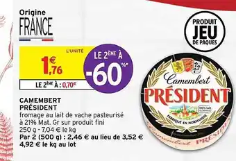 Intermarché Hyper Camembert président offre