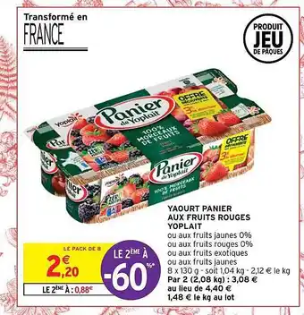 Intermarché Hyper Yaourt panier aux fruits rouges yoplait offre