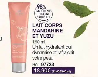 Lait corps mandarine et yuzu