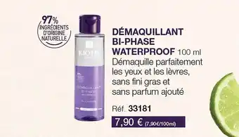 Démaquillant bi-phase waterproof kiotis