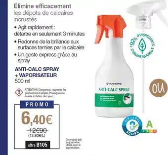 Stanhome Anti-calc spray + vaporisateur offre