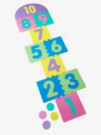 Vertbaudet Tapis de jeux, marelle et puzzle en mousse + 4 palets -... offre