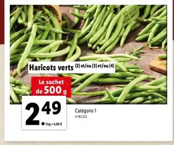 Lidl Haricots verts offre
