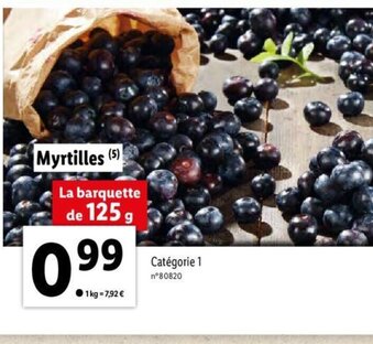 Lidl Myrtilles offre