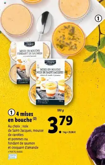 Lidl 4 mises en bouche offre