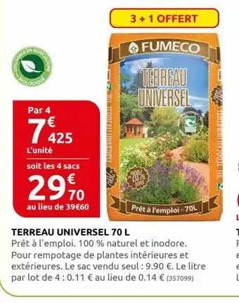 Rural Master Terreau universel 70l offre