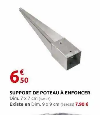 Support de poteau a enfoncer