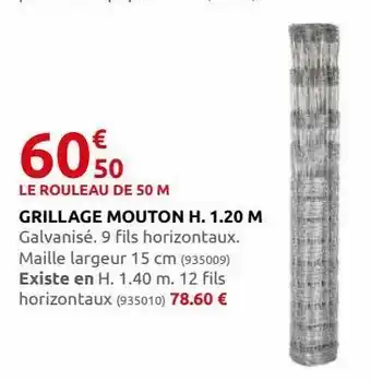 Rural Master Grillage mouton h. 1.20 m offre