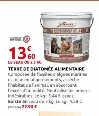 Rural Master Terre de diatomee alimentaire offre