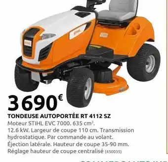 Rural Master Tondeuse autoportee rt 4112 sz offre