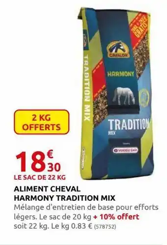 Rural Master Aliment cheval harmony tradition mix offre