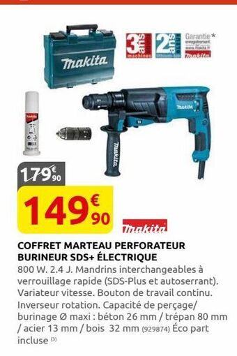 Rural Master Coffret marteau perforateur burineur sds+ electrique offre