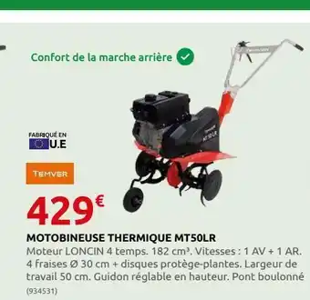 Rural Master Motobineuse thermique mt 50lr offre