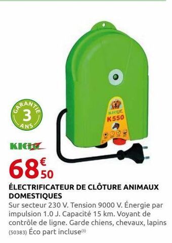 Rural Master Electrificateur de cloture animaux domestiques offre