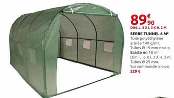 Rural Master Serre tunnel 6 m2 offre