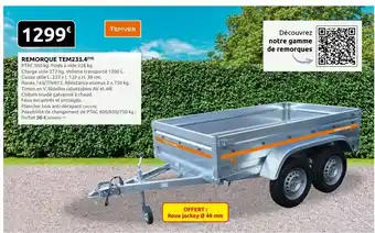 Rural Master Remorque tem233.4 offre