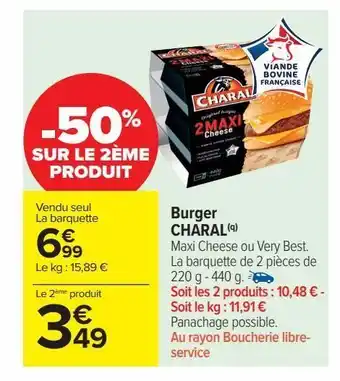 Burger charal