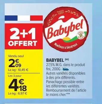 Carrefour Market Babybel offre