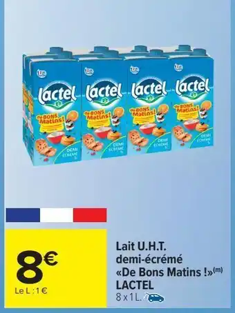 Carrefour Market Lait u.h.t. demi-écrémé lactel offre