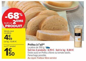 Carrefour Market Préfou à l'ail offre