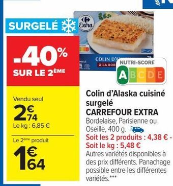 Carrefour Market Colin d'alaska cuisiné surgelé carrefour extra offre