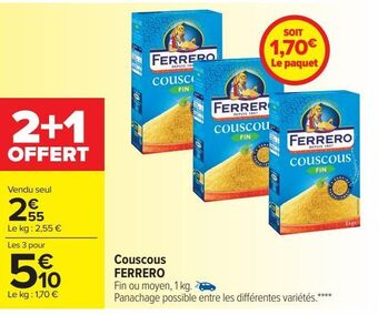 Carrefour Market Couscous ferrero offre