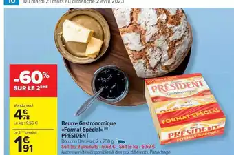 Beurre gastronomique président