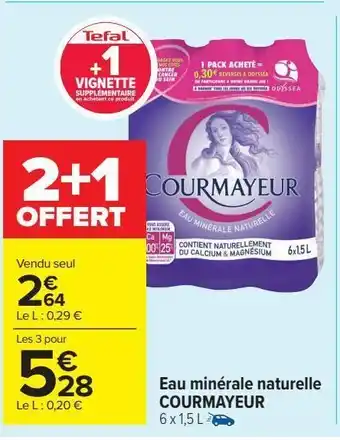 Carrefour Market Eau minérale naturelle courmayeur offre