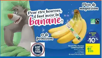Carrefour Market Banane max havelaar carrefour bio offre