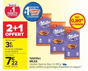 Tablettes milka