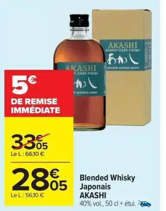 Carrefour Market Blended whisky japonais akashi offre