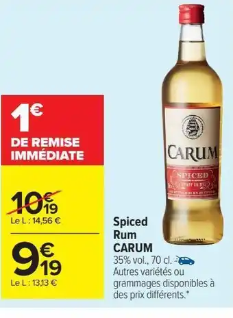 Carrefour Market Spiced rum carum offre