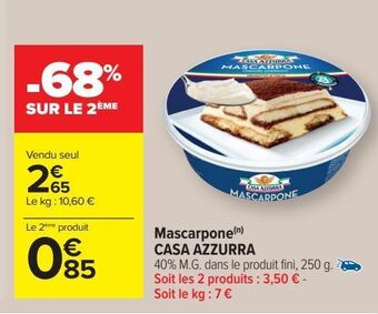 Carrefour Mascarpone casa azzurra offre