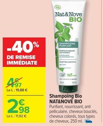 Shampoing bio nat&nove bio