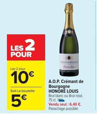 Carrefour Market A.o.p. crémant de bourgogne honoré louis offre