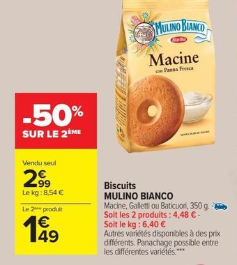 Carrefour Biscuits mulino bianco offre