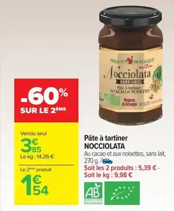 Carrefour Pâte à tartiner nociolata offre