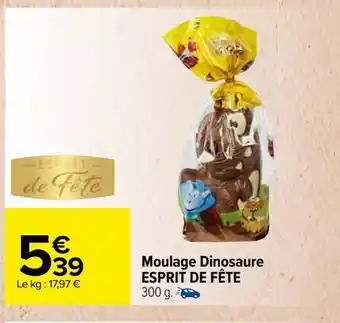 Carrefour Moulage dinosaure esprit de fete offre