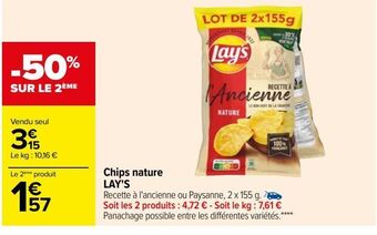 Carrefour Chips nature lay's offre