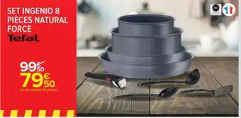 Carrefour Set ingenio 8 pieces naturel force tefal offre