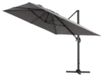 E.Leclerc Brico Parasol jardin déporté alu "sun 4" - rectangle - 3 x 4 m - gris offre
