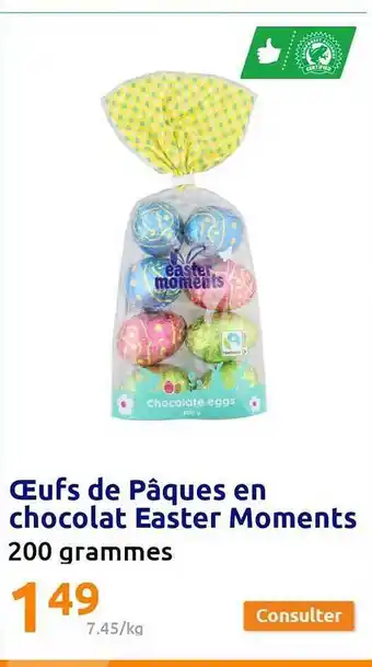 Action Œufs de pâques en chocolat easter moments offre