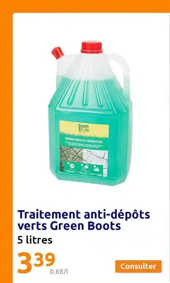 Action Traitement anti-dépôts verts green boots offre