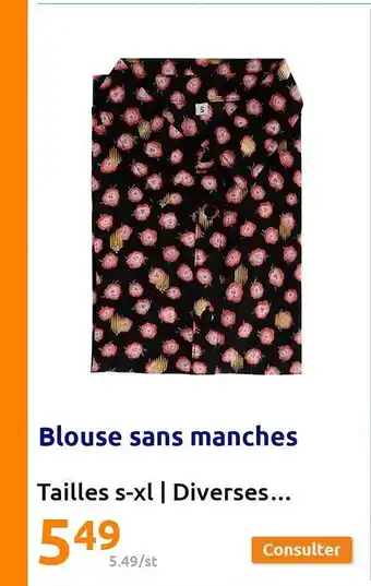 Action Blouse sans manches offre