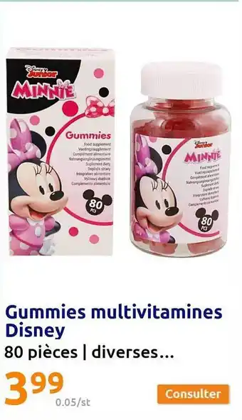 Action Gummies multivitamines disney offre