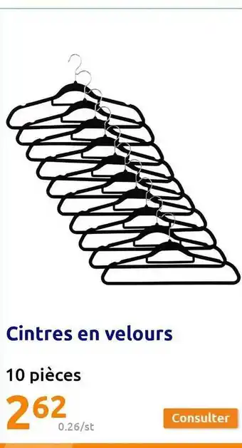 Action Cintres en velours offre