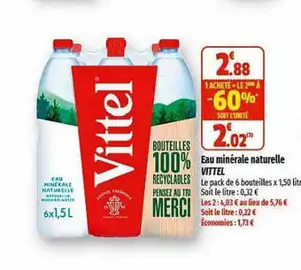 Eau minérale naturelle vittel